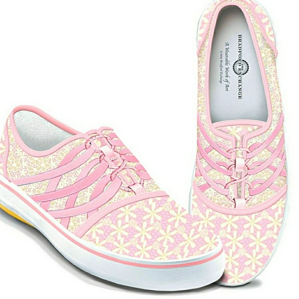 “Laced With Hope" Breast Cancer Awareness Sneakers - Picture 2 of 3